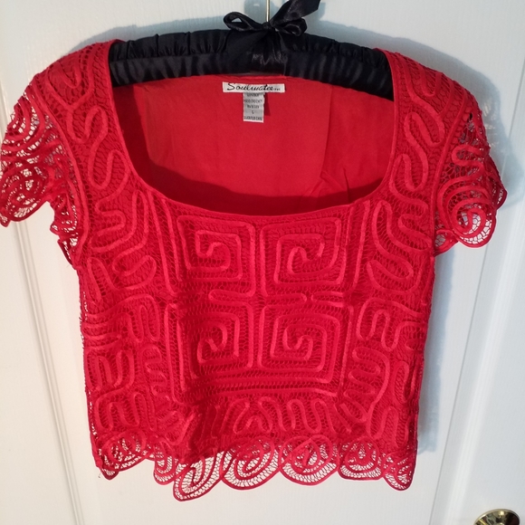 NEW SOLEMATES HAND MADE SILK DESIGNER TOP SZ LARGE - Picture 5 of 7